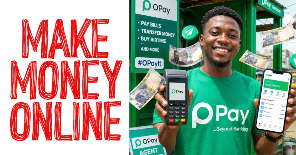 Beginner guide on how to make money with OPay in Nigeria through POS business, referrals, cashback, and bill payments
