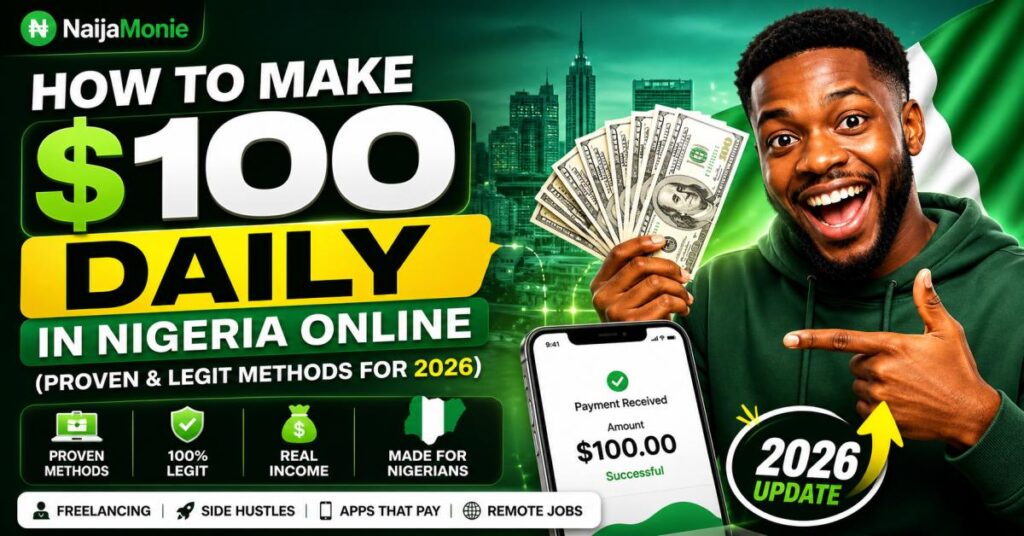 Make $100 daily in Nigeria online using legit methods like freelancing, affiliate marketing, and remote jobs